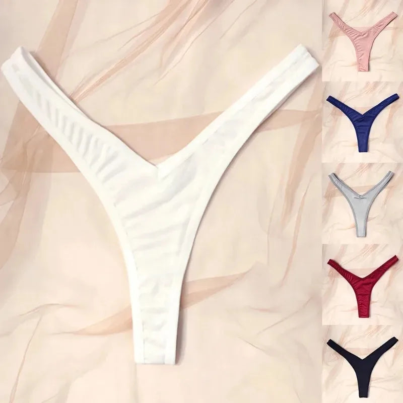 Women Sexy V Waist Sexy Sports Thongs G-string Breathable Panties Low