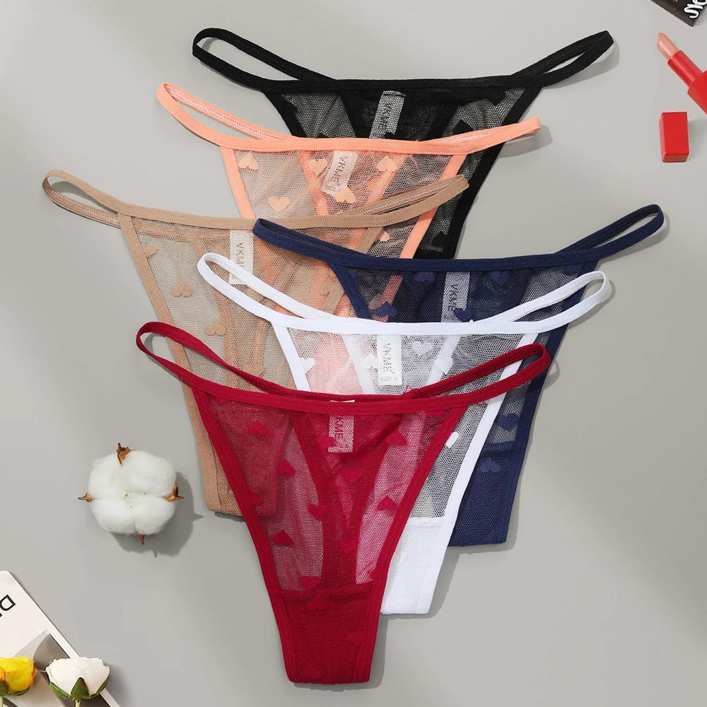 Sexy Lace Sheer Thong Panties Underwear  Women's Low Waist G-String