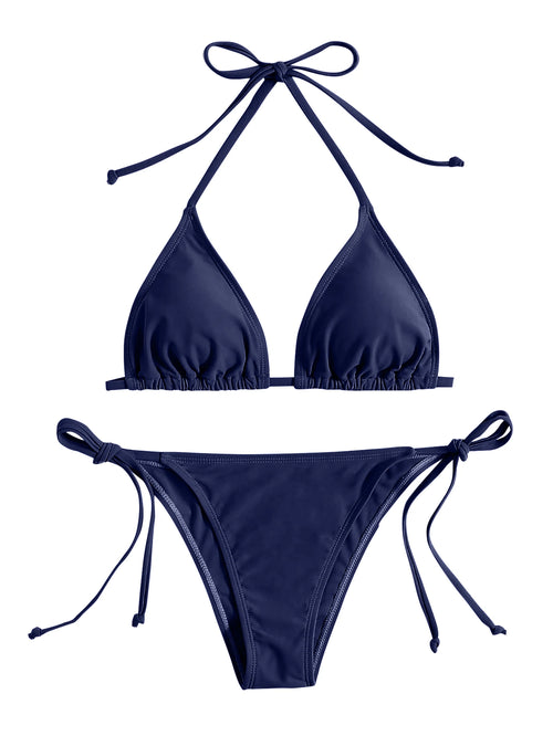 Swimwear Thong Bikini Set Sexy New Navy Blue Swimsuits Woman Sexy