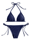 Swimwear Thong Bikini Set Sexy New Navy Blue Swimsuits Woman Sexy