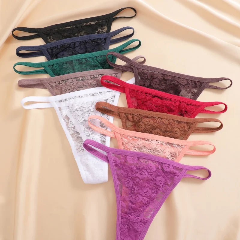 4PCS/Set Women's Underwear Lace Panties Floral Lingerie Woman Panties
