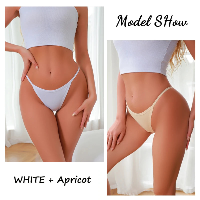 5Pcs Women Cotton Panties Female Thin Belts Underwear Sexy Low Waist