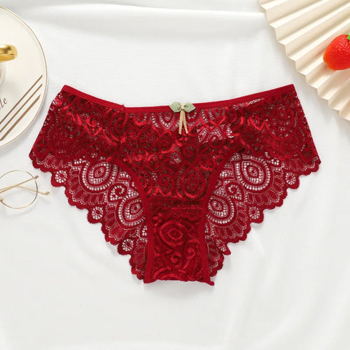 Meet'r Women Sexy Lace Panties Low-Rise Temptation Lingerie Female G