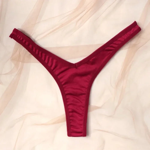 Women Sexy V Waist Sexy Sports Thongs G-string Breathable Panties Low