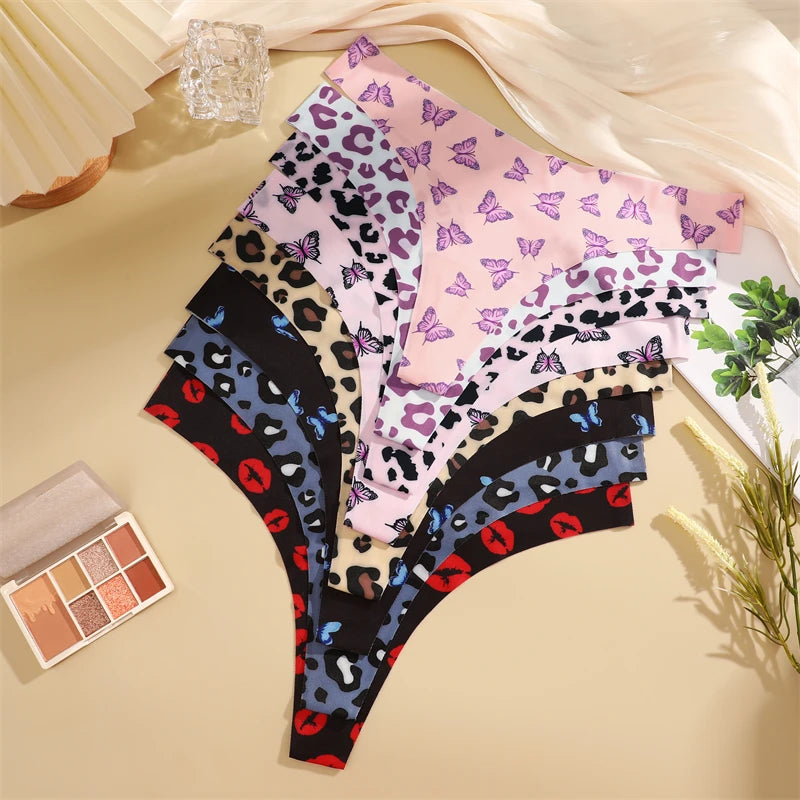 FINETOO 4Pcs Ultra Soft Underwear For Women Sexy Graphic Print