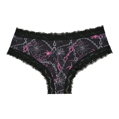Underwear Women's Lace Edge Sexy Panties Gothic Style Lingerie Rose