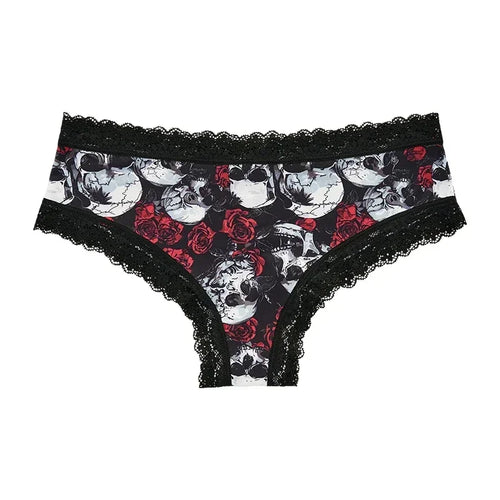 Underwear Women's Lace Edge Sexy Panties Gothic Style Lingerie Rose