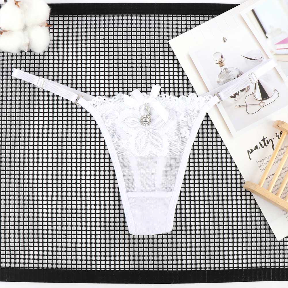 Lace G String Underwear Pearls Thongs Women | Pearl Thong Panties